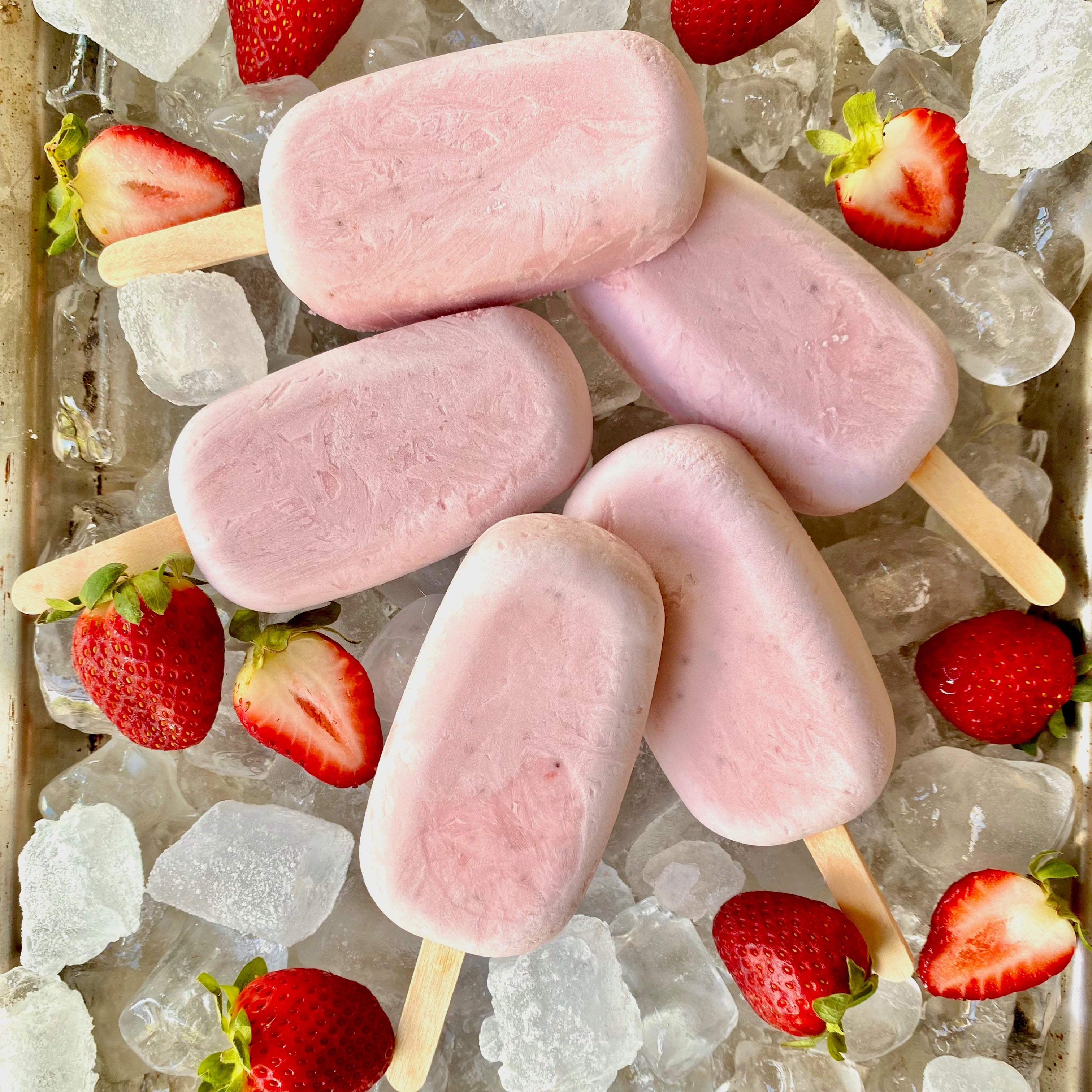 Frozen Strawberry Yoghurt Blocks